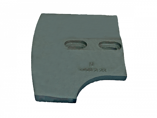 Правый скребок для бетоносмесителя Simem-4500/3000