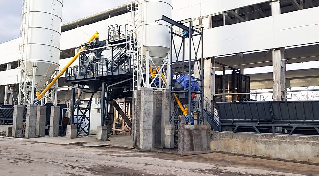 Бетонный завод SmartBeton 90 S под вибропресс QUNFENG QS 2000/HESS GROUP Multimat RH 2000