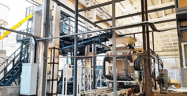 Бетонный завод SmartBeton 90 S под вибропресс QUNFENG QS 2000/HESS GROUP Multimat RH 2000