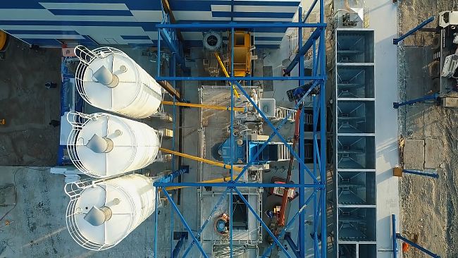 Бетонный завод SmartBeton 70 S под вибропресс QUNFENG QS 1800/HESS GROUP Multimat RH 1400